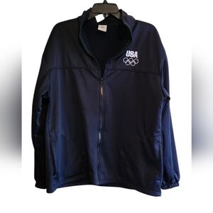 USA Olympic Committee Black Full Zip Track Jacket